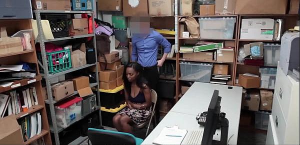  Black Teen Shoplifter Big Tits And Ass Fucked By White Security Officer